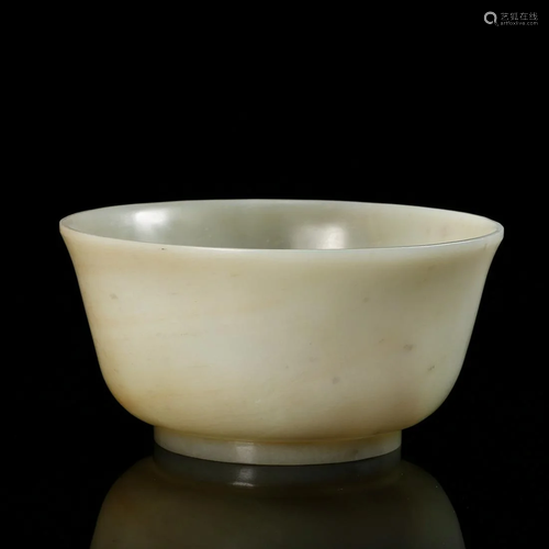 CHINESE WHITE JADE BOWL, QING DYNASTY