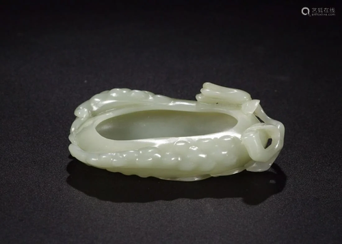 CHINESE CELADON JADE WATER COUPE