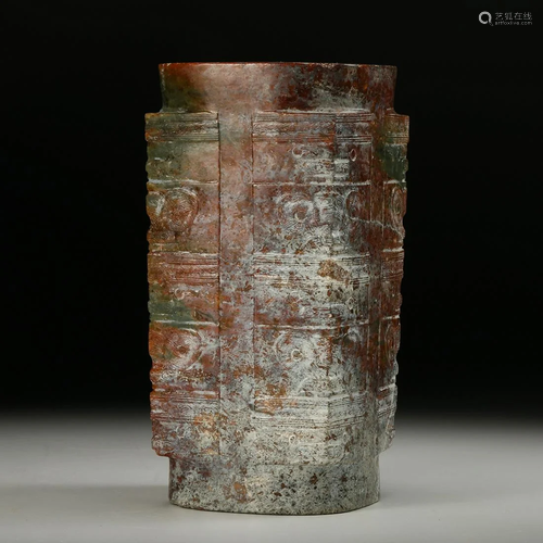 CHINESE ARCHAISTIC JADE CONG