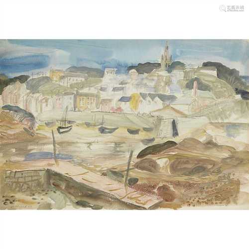 § WILLIAM WILSON O.B.E., R.S.A., R.S.W. (SCOTTISH 1905-1972) THE HARBOUR DOUARENEZ