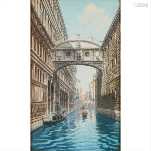 UMBERTO ONGANIA (ITALIAN 1867-1942) THE BRIDGE OF SIGHS