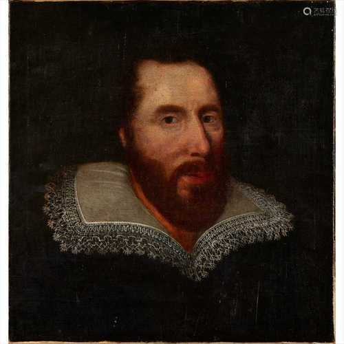 17TH CENTURY BRITISH SCHOOL PORTRAIT OF GENTLEMAN WITH RUFF