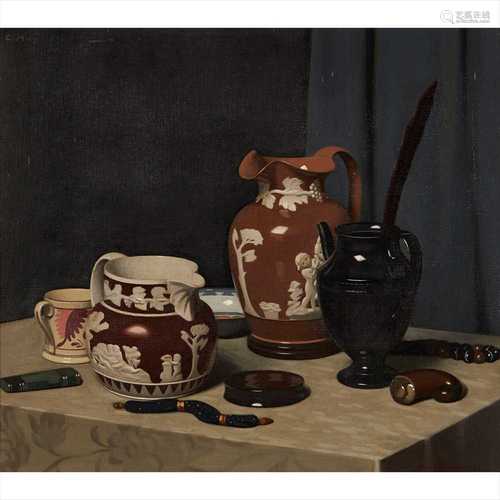 § CECIL GEORGE JACKSON HAY (BRITISH 1899-1974) STILL LIFE WITH JUGS