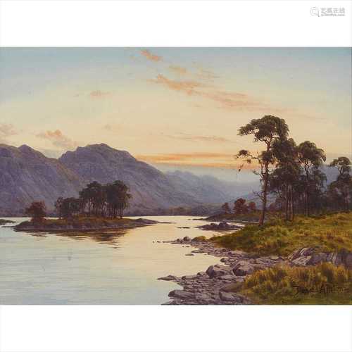 DONALD A. PATON (BRITISH 1879-1949) EVENING ON LOCH ASSYNT, SUTHERLAND