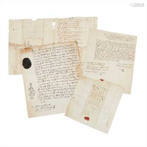 Bishop of Durham, Halmote Court Documents. 21 historic documents, comprising