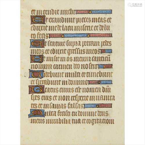 Leaf from a Book of Hours 15th century French