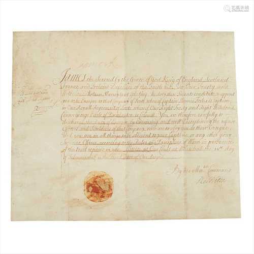 James II and VII, (1633-1701) King of England, Ireland and Scotland & The Royal Scots Vellum