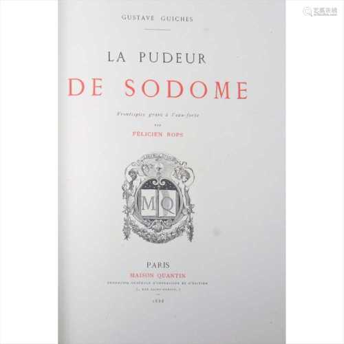 Rops, Félicien - Gustave Guiches 3 works, comprising La Pudeur de Sodome