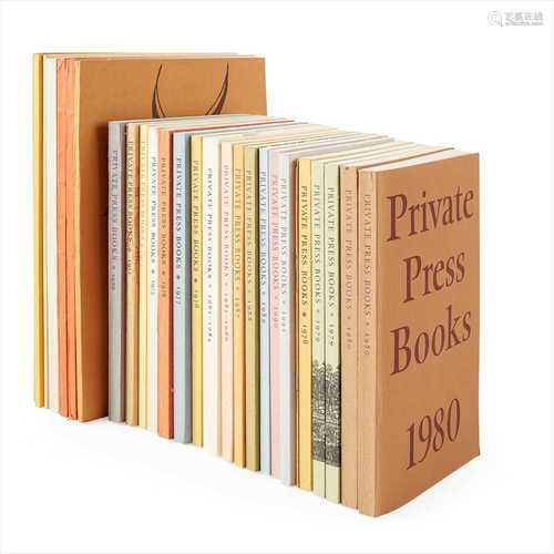 Private Press Books 1970-1991 19 volumes, comprising