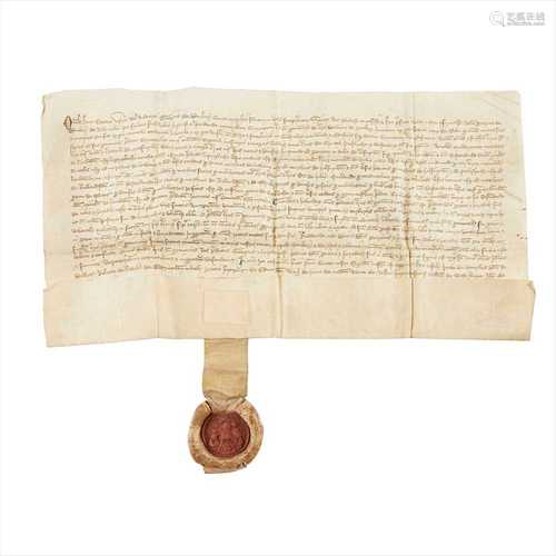 Scottish Charter - Dunbar Grant by George Dunbar, 11th Earl of March to Sir Patrick Dunbar of Bele