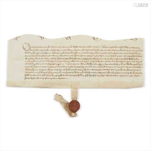 Somerset, North Petherton. Indenture Agreement between William Dodesham and Thomas Tremaytt and