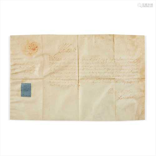 William III, King of England, Ireland & Scotland Document signed