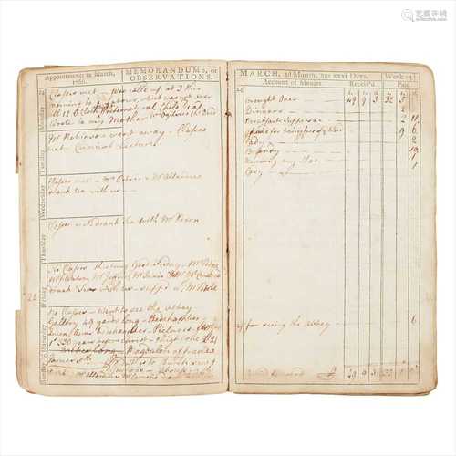 Williamson, Isaac: Surgeon & Accoucheur Manuscript diary for 1766-1767