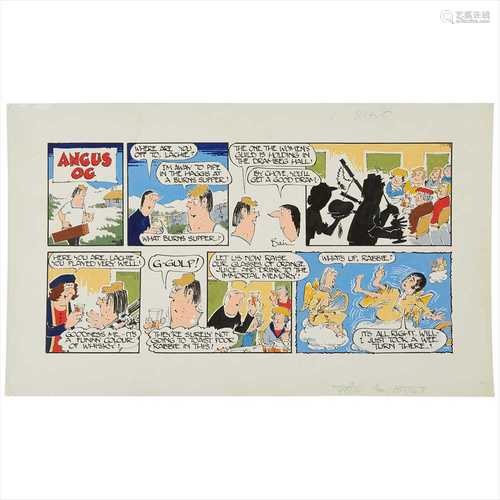 Bain, Ewen Angus Og, 4 original cartoon strips