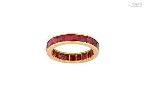 A ruby eternity ring