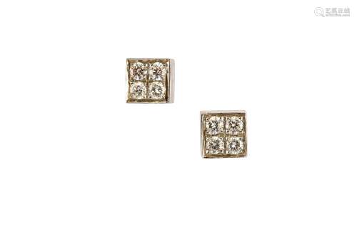 A pair of diamond 'Lucea' earrings, by Bulgari
