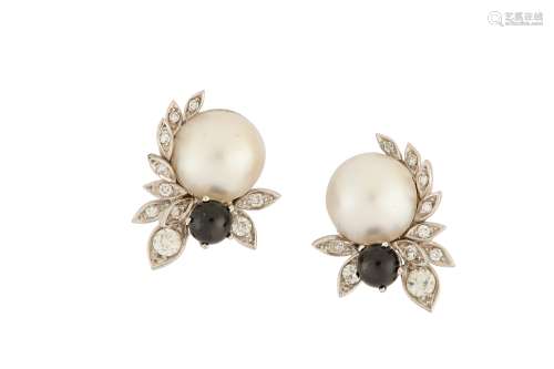 A pair of gem-set earrings, by Kern