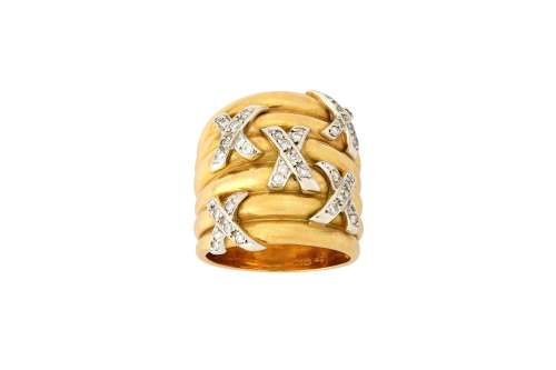 A diamond-set dress ring