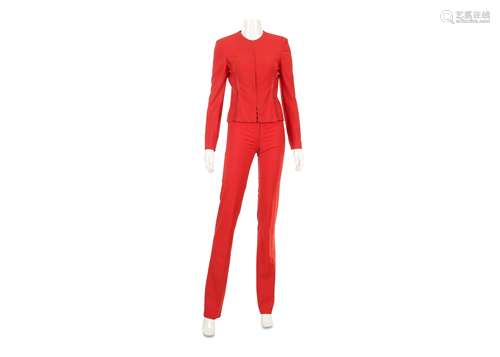 Gianni Versace Couture Red Trouser Suit - size 40