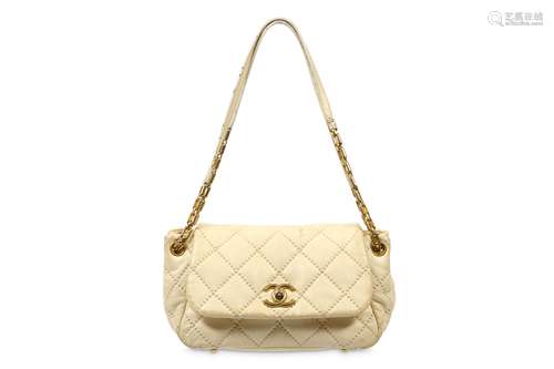 Chanel Cream Wild Stitch Flap Bag