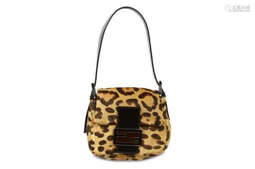 Fendi Leopard Print Mini Baguette