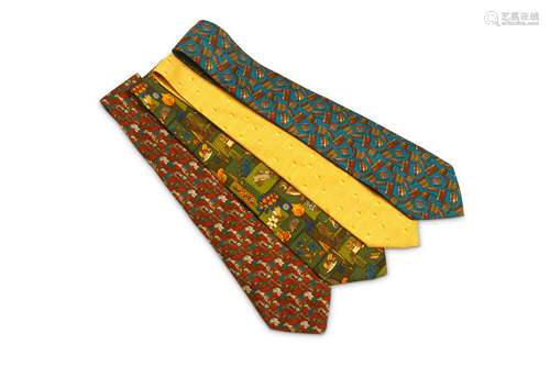 Four Designer Silk Ties