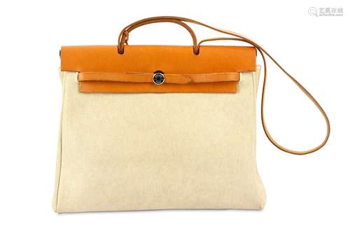 Hermes Toile and Leather Herbag