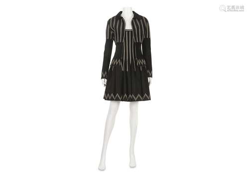 Alaia Black and White Velveteen Ensemble - size 44