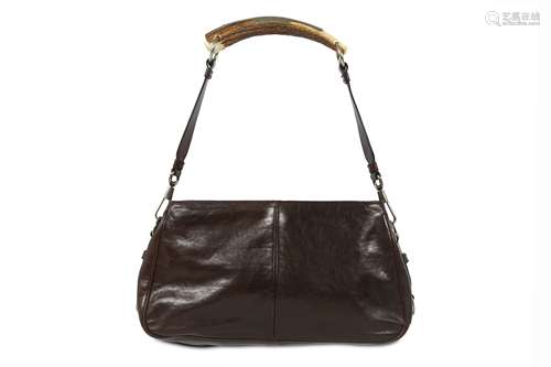 Yves Saint Laurent Brown Mombasa Horn Shoulder Bag