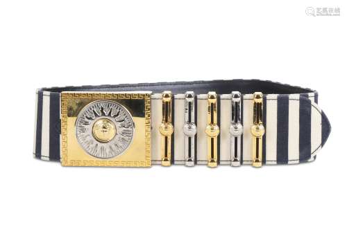 Gianni Versace Striped Belt - size 70/28