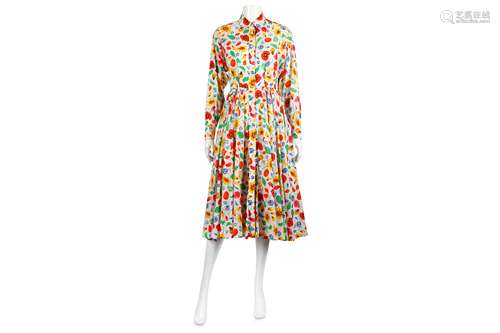 Kenzo Vintage Floral Cotton Midi Dress - size 36