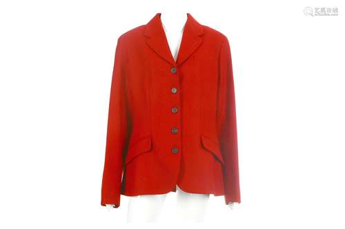 Hermes Red Wool Jacket - size 42