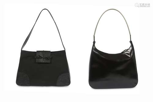 Two Bags Prada Aluminium Handle Bag and Anya Hindmarch Black Bag