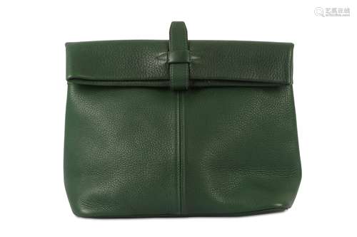 Hermes Green Clemence Folding Bag