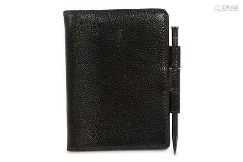 Hermes Black Veau Grain Lisse Mini Agenda Cover Vision