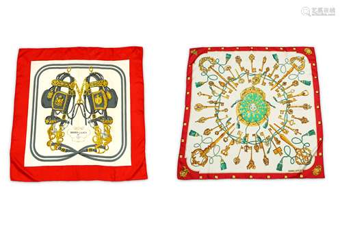 Two Hermes Silk Scarves