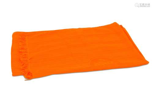 Hermes Orange Cashmere Silk Scarf