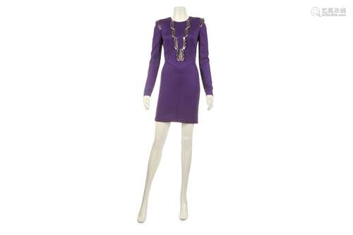 Versace Royal Purple Cocktail Dress - size 38