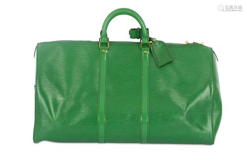 Louis Vuitton Green Epi Keepall 55