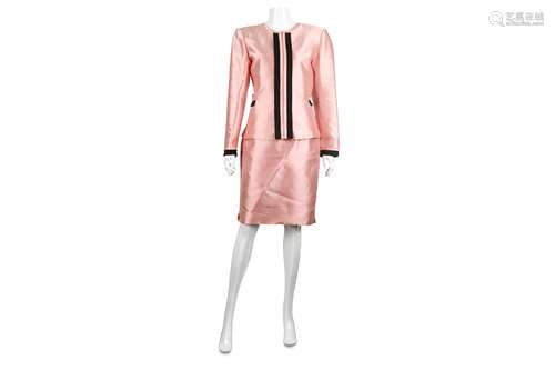 Valentino Boutique Pink Silk Skirt Suit - size 10