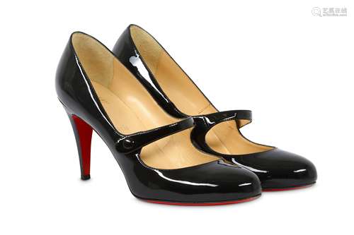 Christian Louboutin Black Patent Leather Charleen Heels - EU 41