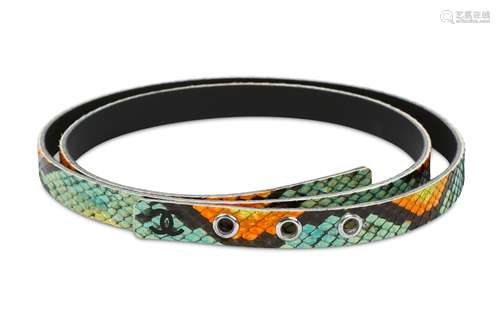 Chanel Multicolour Python Belt - size 85/34