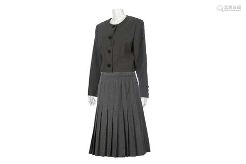 Valentino Miss V Grey Skirt Suit - size 46