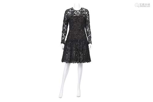 Christian Dior Boutique Black Sequin Dress