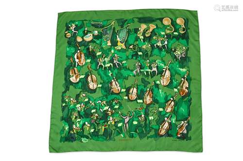 Hermes 'Concerto' Silk Scarf