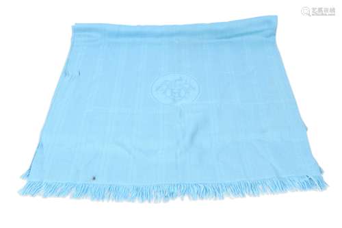 Hermes Pale Blue Cashmere Silk Scarf