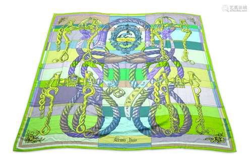 Hermes 'Della Cavalleria' Cashmere Silk Scarf