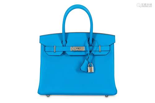 Hermes Zanzibar Blue Epsom Birkin 30