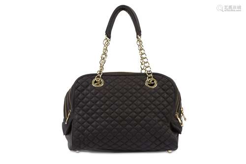 D&G Navy Nylon Quilted Shoulder Bag