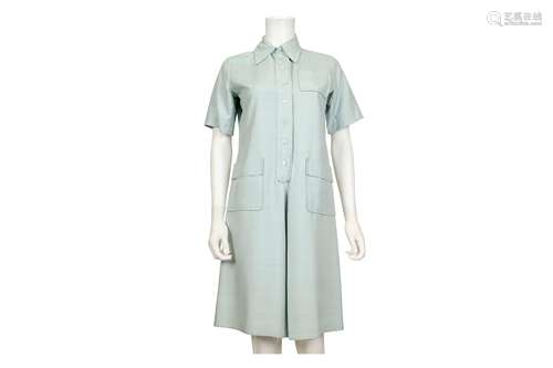 Yves Saint Laurent Ice Blue Shirt Dress - size 38